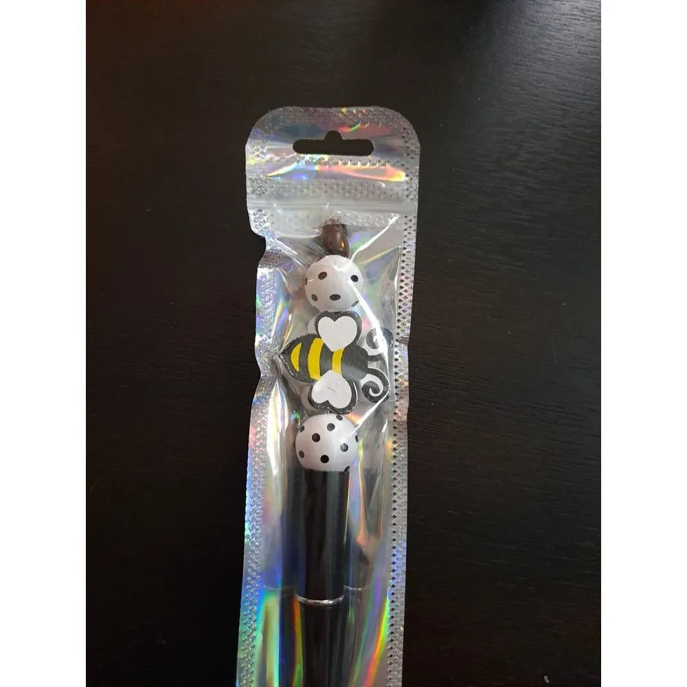 Buzz Black Yellow‎ White Bumble Bee Black White For Pen Custom Pen Black Ink